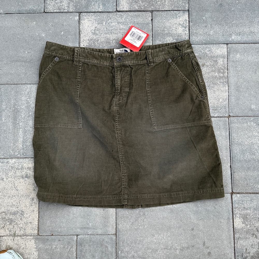 The North Face Olive Green Corduroy Skirt